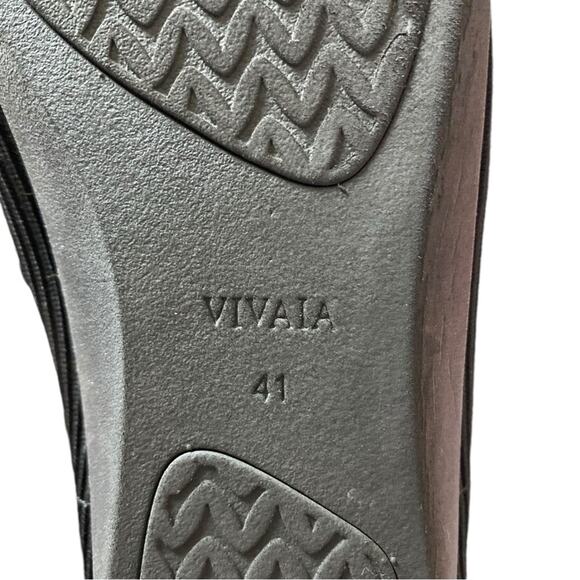 Vivaia Margot Square Toe Ribbed V-Cut Woven Flats in Black Size 41 / 9.5 - Picture 6 of 6
